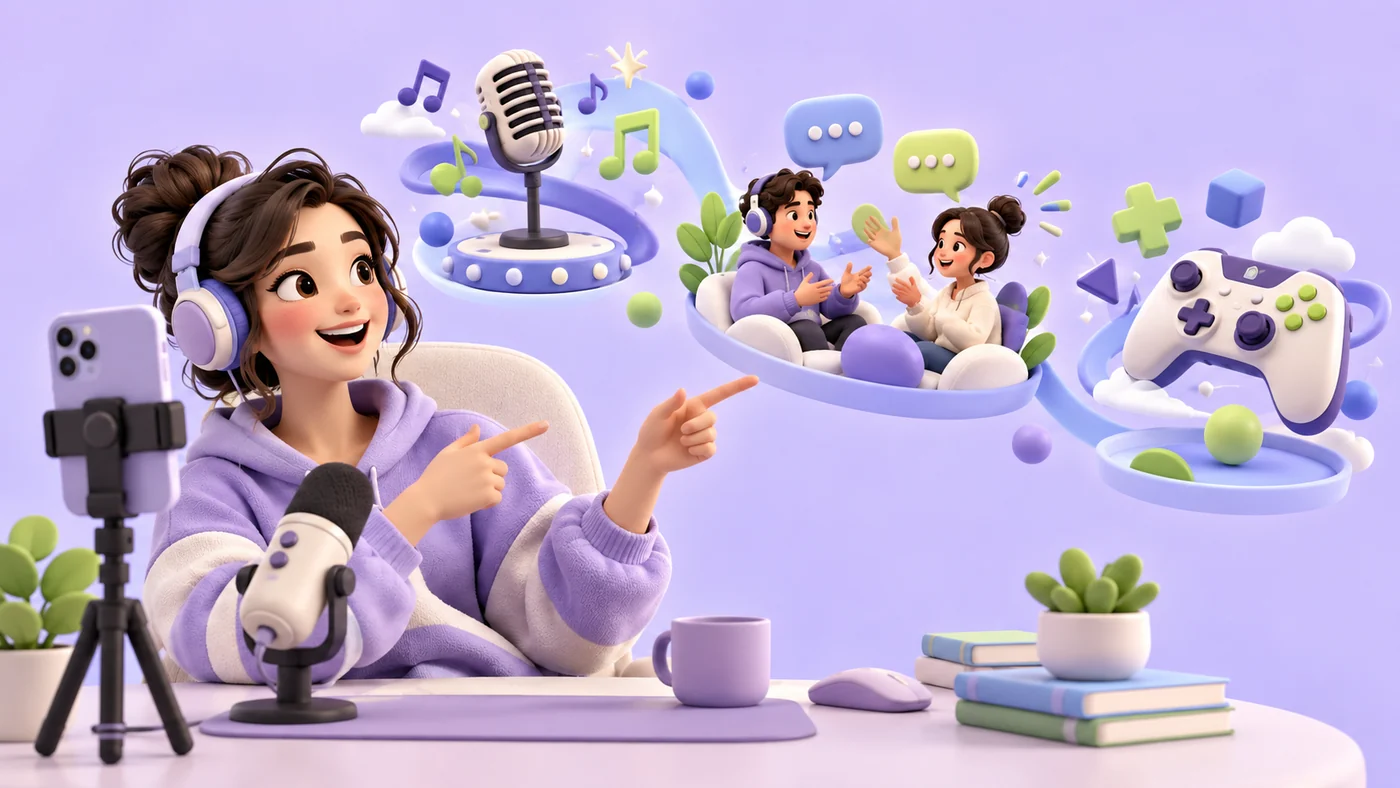Ilustracja twórczyni i pomysłów na LIVE: muzyki, rozmowy i gry
