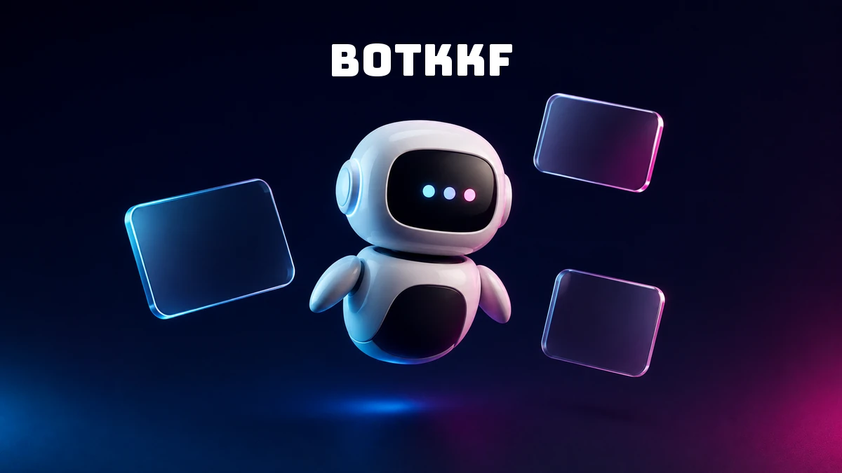 Maskotka BOTKKF otoczona powiadomieniami wysyłanymi na Discorda